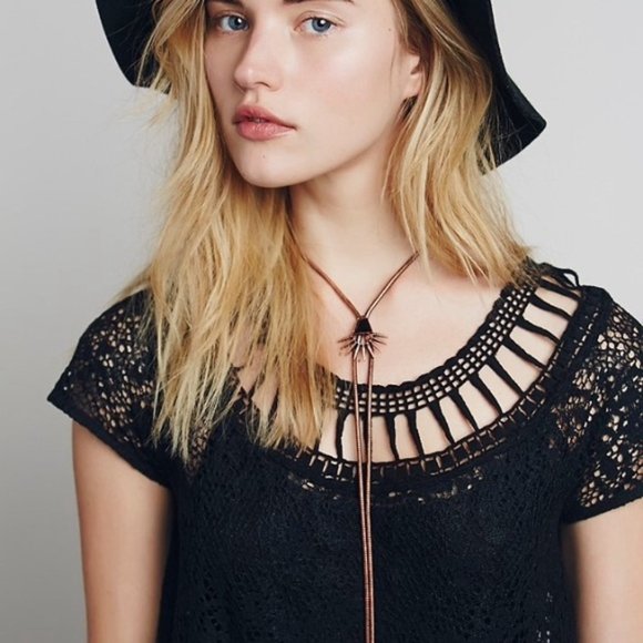 Free People RARE Holy Mountain Crochet Mini Dress Size Small EUC - Picture 2 of 16